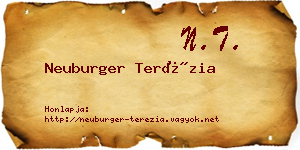 Neuburger Terézia névjegykártya